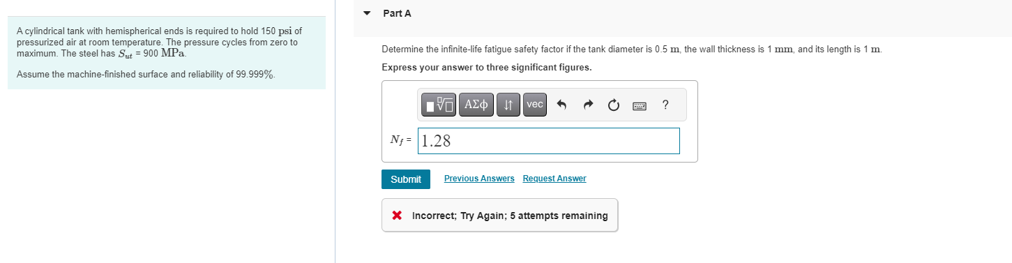 A cylindrical tank with hemispherical ends is