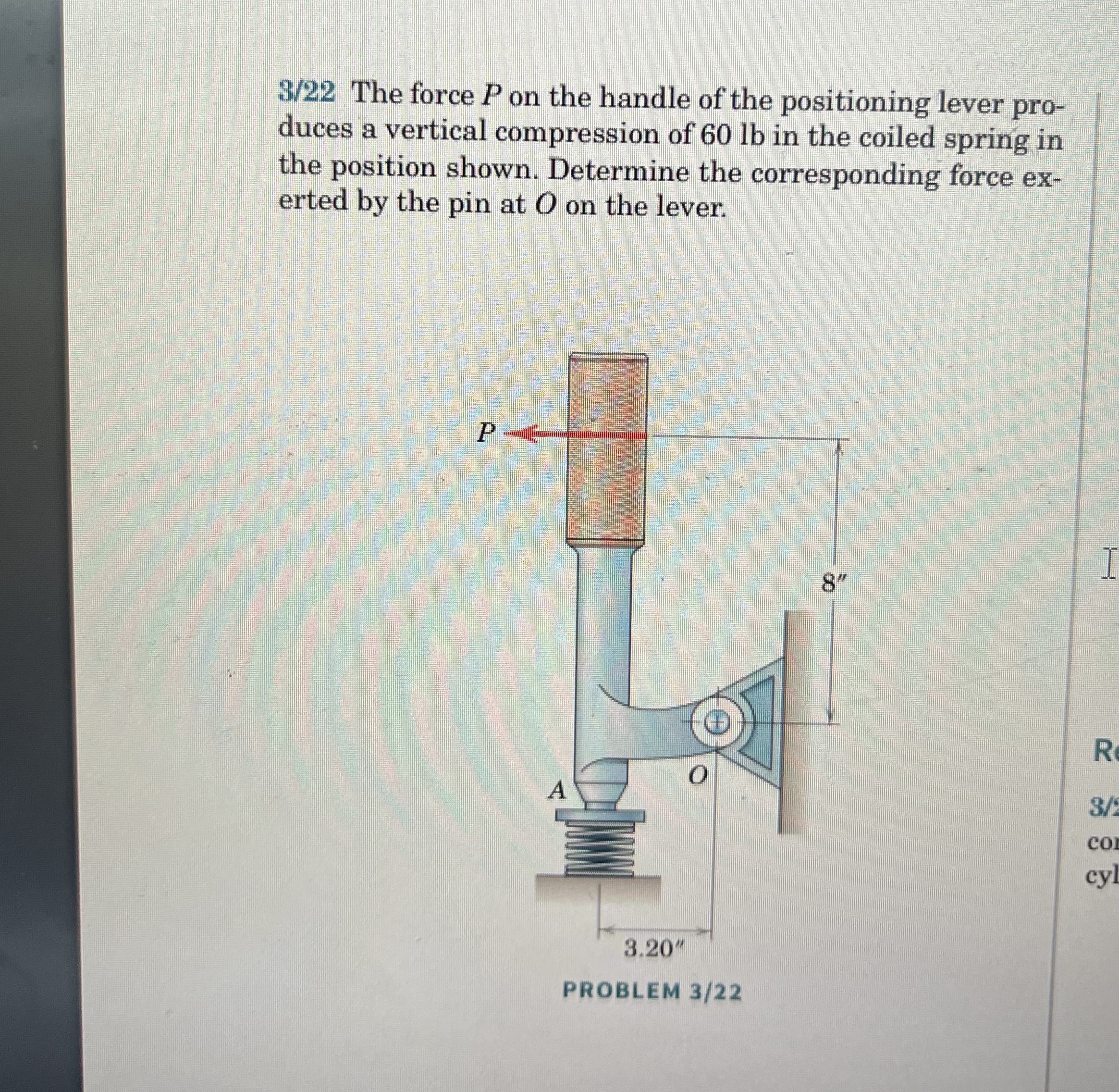 3 / 2 2 The force P on the handle of the