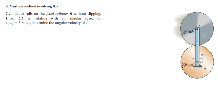 * * Must use method involving ICs * * Cylinder A