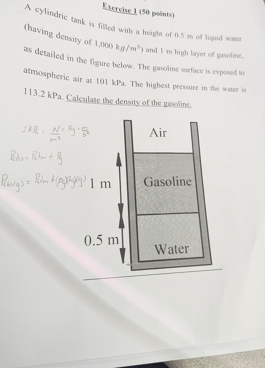 Exercise 1 ( 5 0 points ) is filled with a height