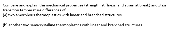 Compare and explain the mechanical properties (