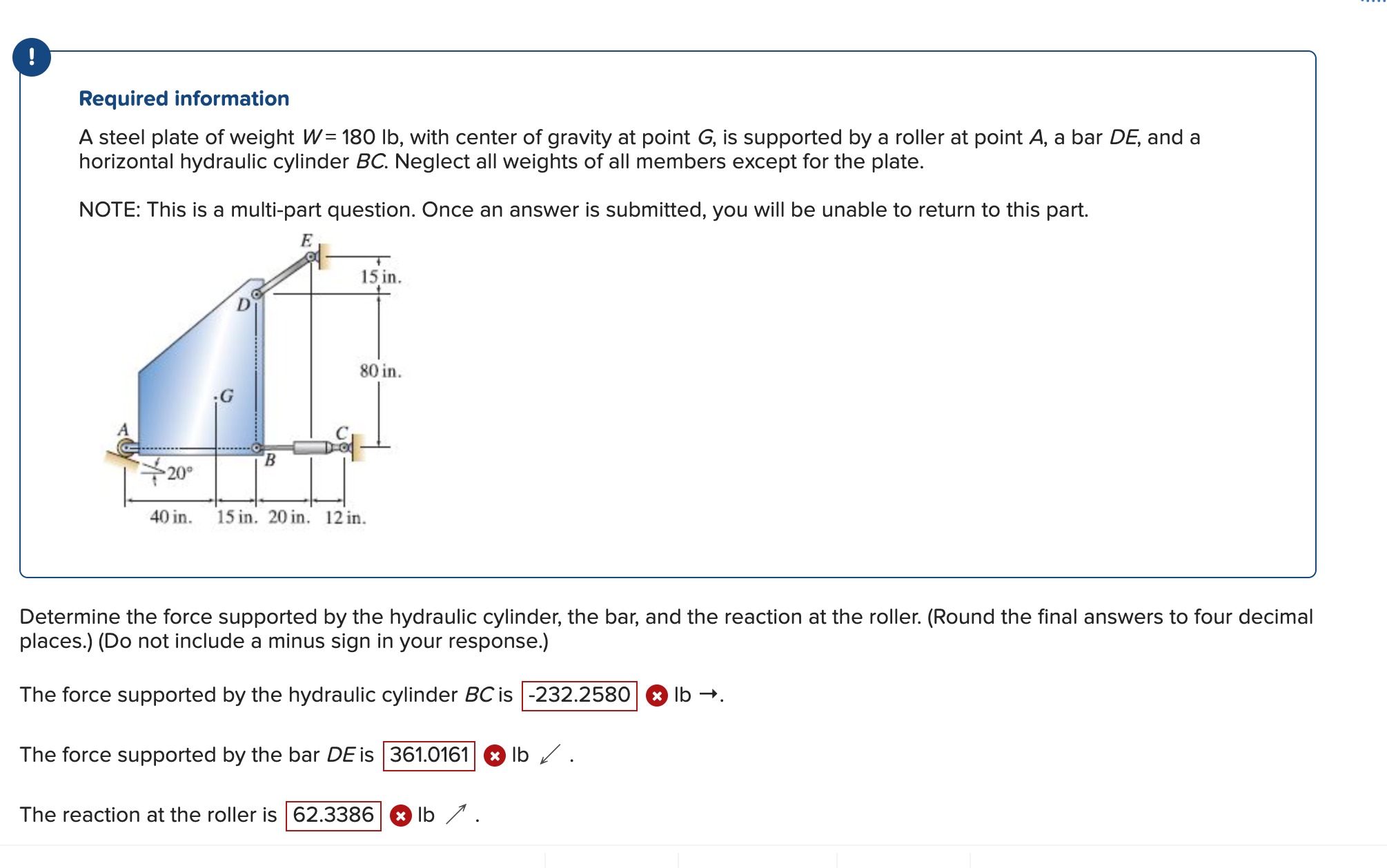 Required information A steel plate of weight \ (