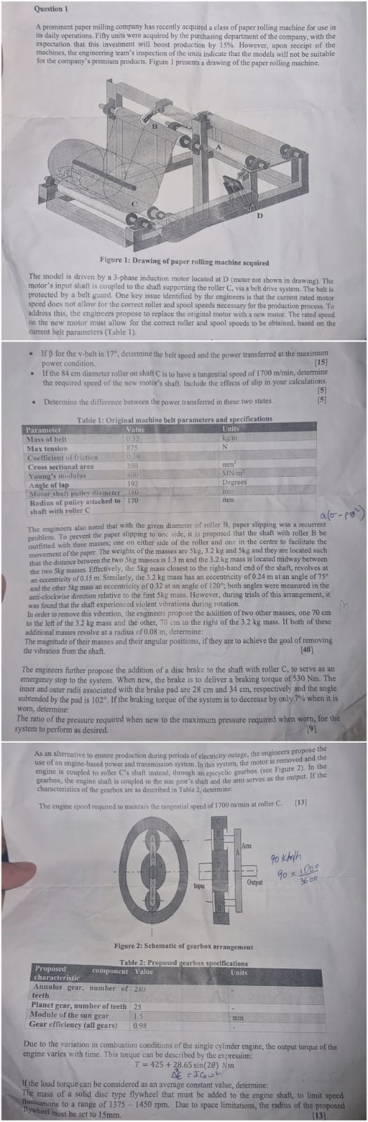 Question 1 A prominent paper milling company has