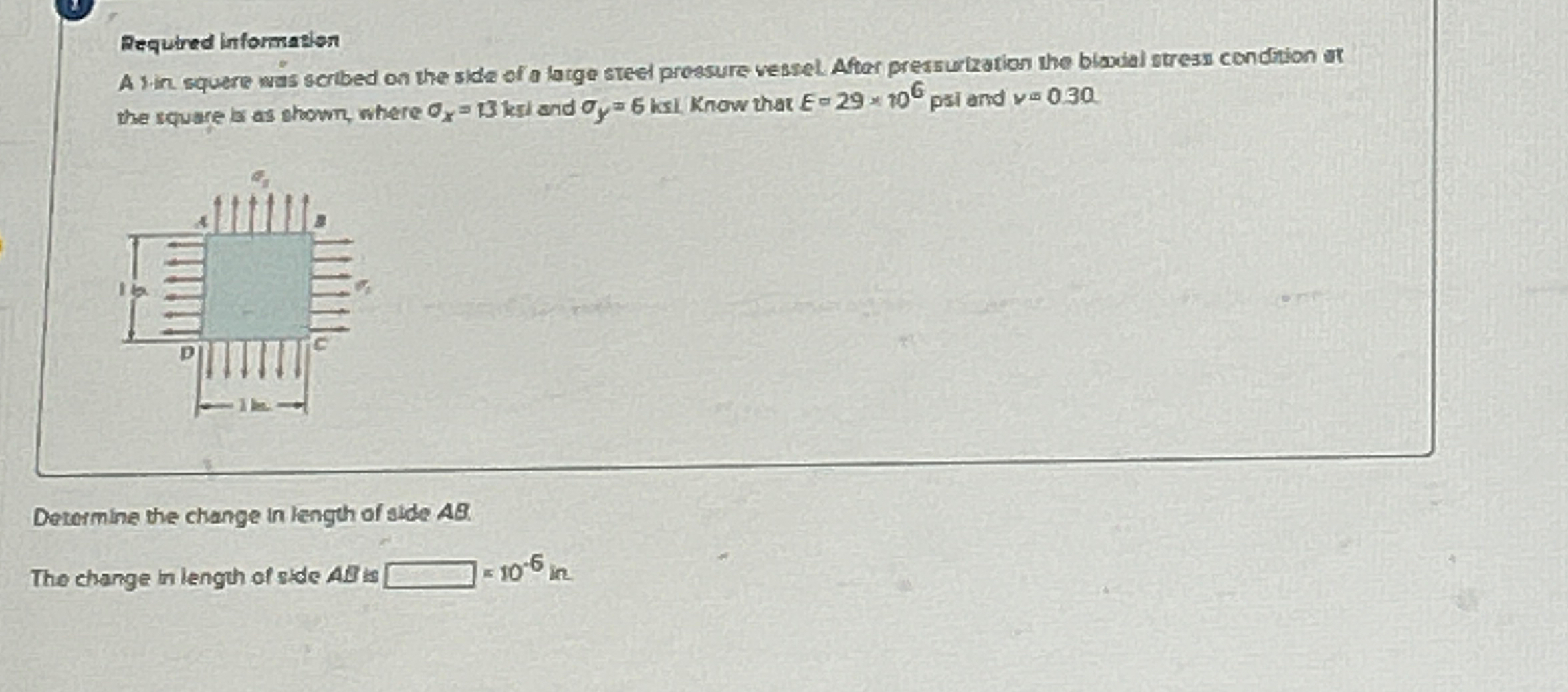 Required information A ) in squere was scribed on