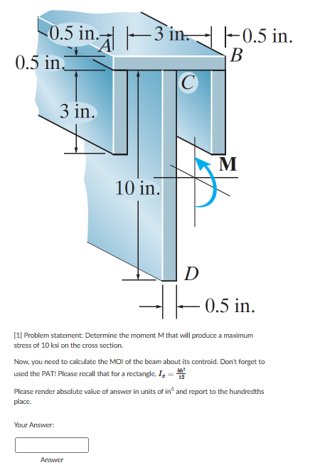 [ 1 ] Problem statement: Determine the moment M