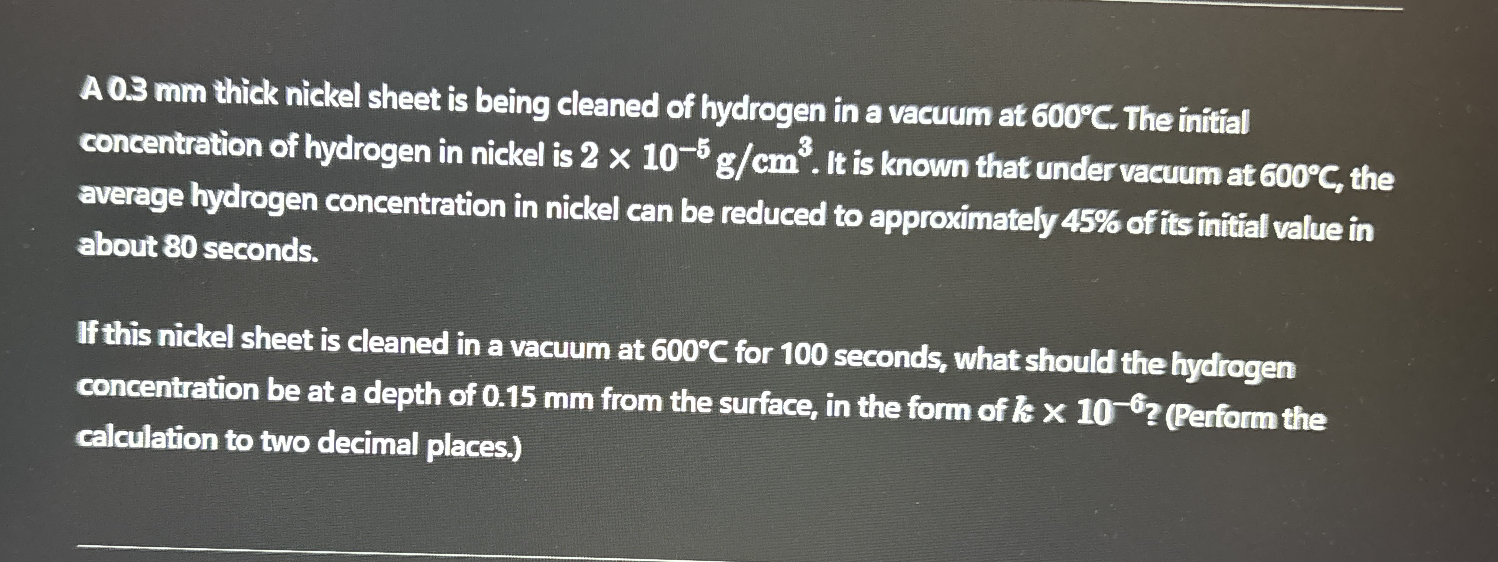 A 0 . 3 mm thick nickel sheet is being cleaned of