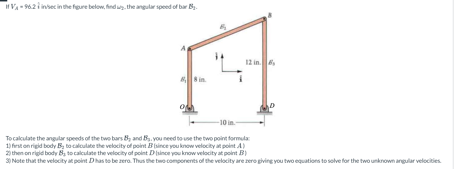 If V A = 9 6 . 2 hat ( i ) in ? s e c in the