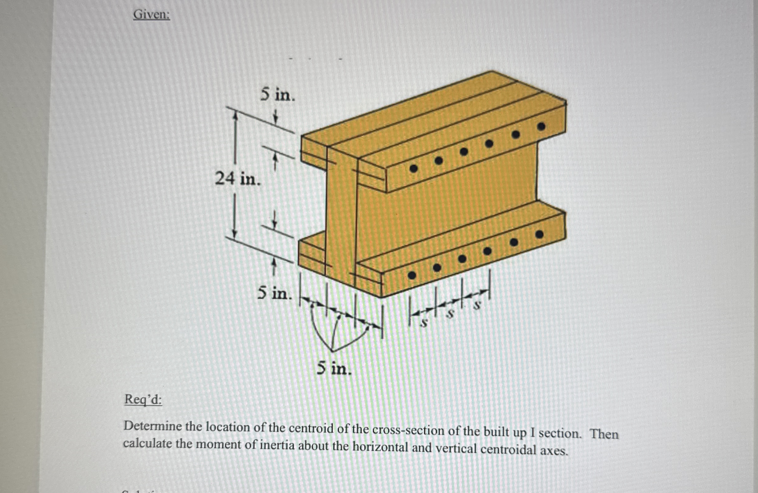 Given: Req'd: Determine the location of the