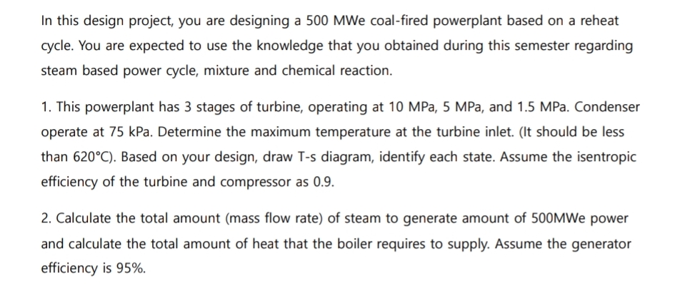 In this design project, you are designing a 5 0 0