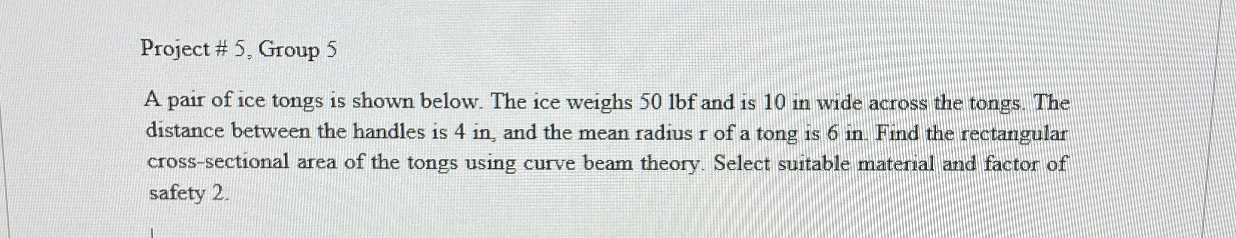 A pair of ice tongs is shown below. The ice