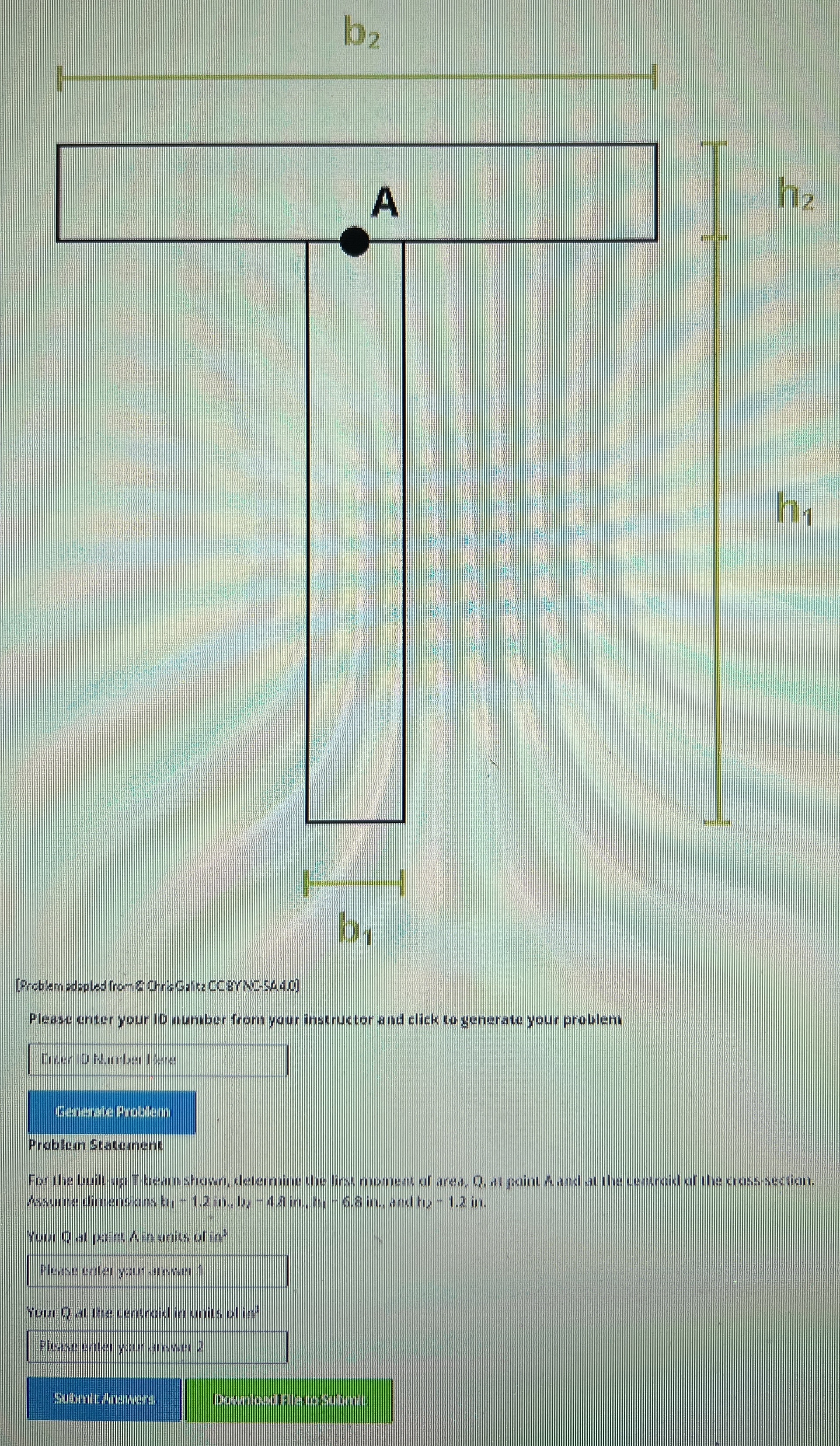 b 2 h 2 h 1 Centerate Prowlem Problum Statamen