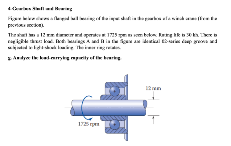 4 - Gearbox Shaft and Bearing Figure below shows