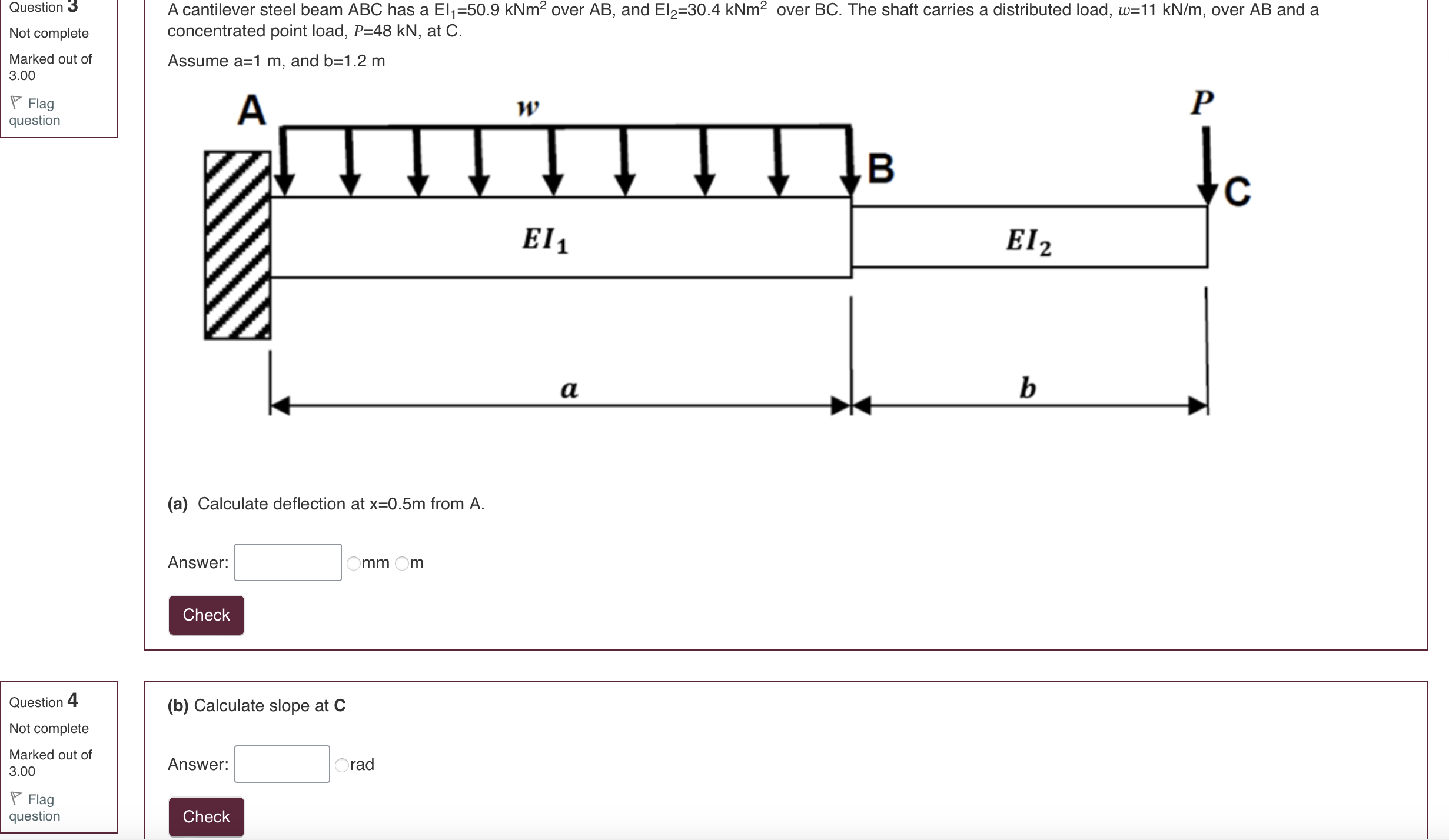 Question 3 Not complete Marked out of 3 . 0 0 P