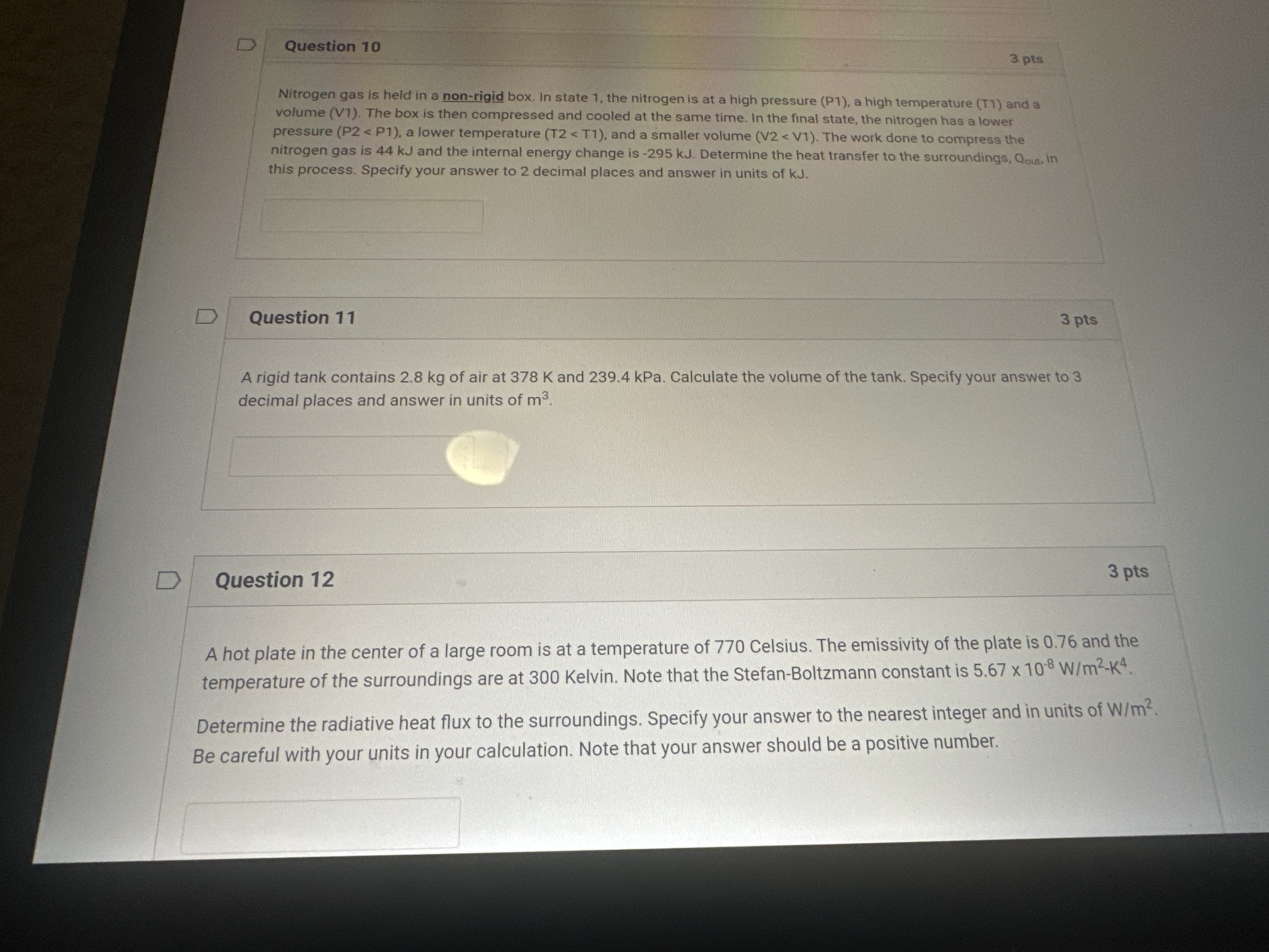 Question 1 0 3 pis Nitrogen gas is held in a non