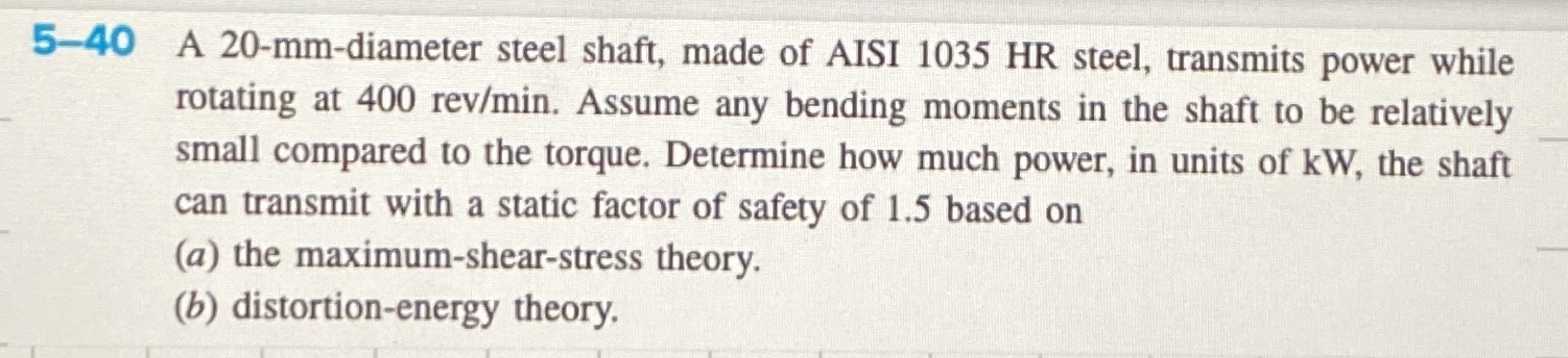5 - 4 0 A 2 0 - mm - diameter steel shaft, made