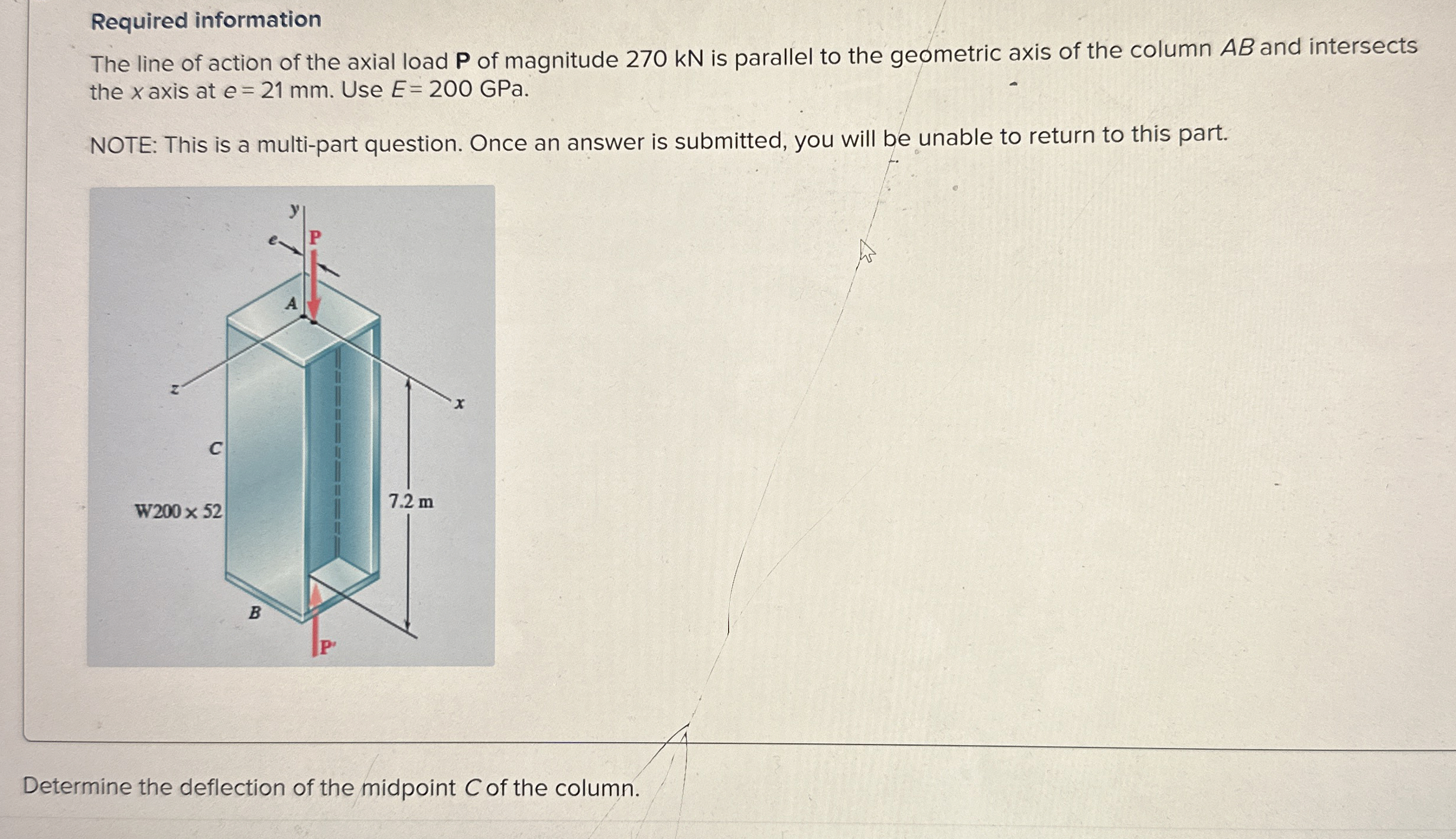 Required information The line of action of the