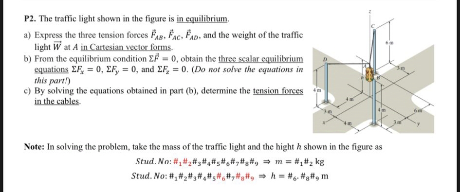 P 2 . The traffic light shown in the figure is in