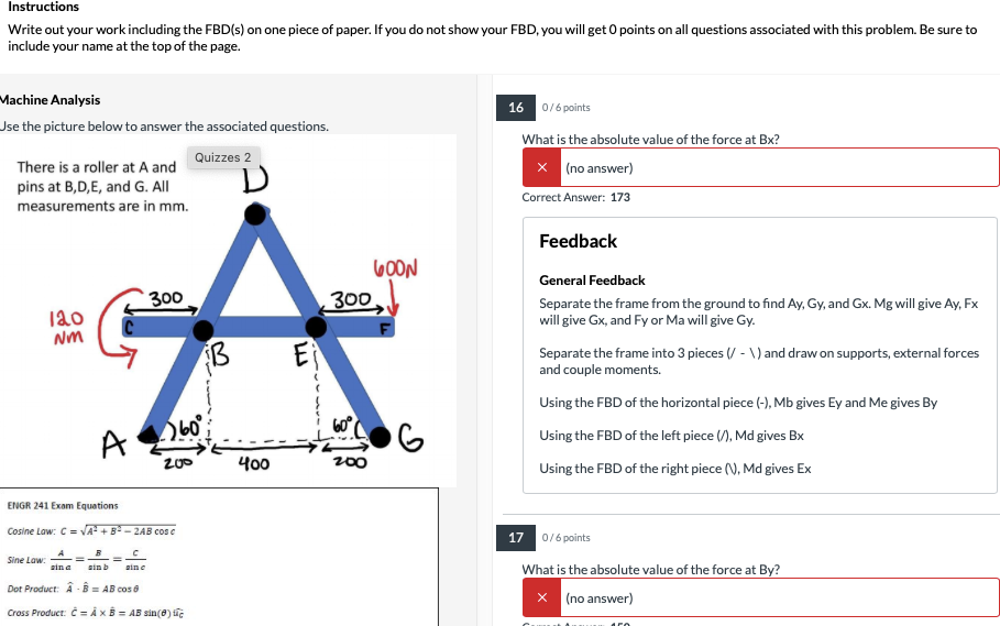 Instructions Write out your work including the