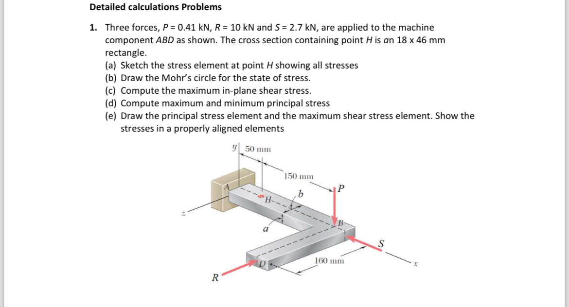 MACHINE DESIGN Detailed calculations Problems