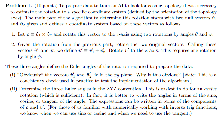 Problem 1 . ( 1 0 points ) To prepare data to