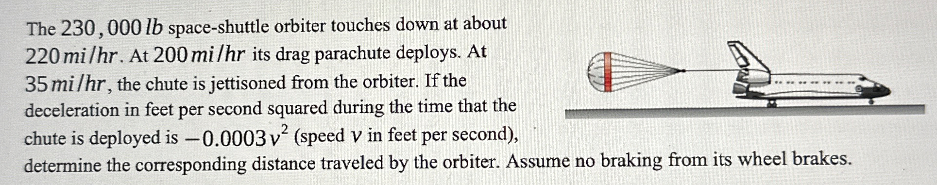 The 2 3 0 , 0 0 0 l b space - shuttle orbiter