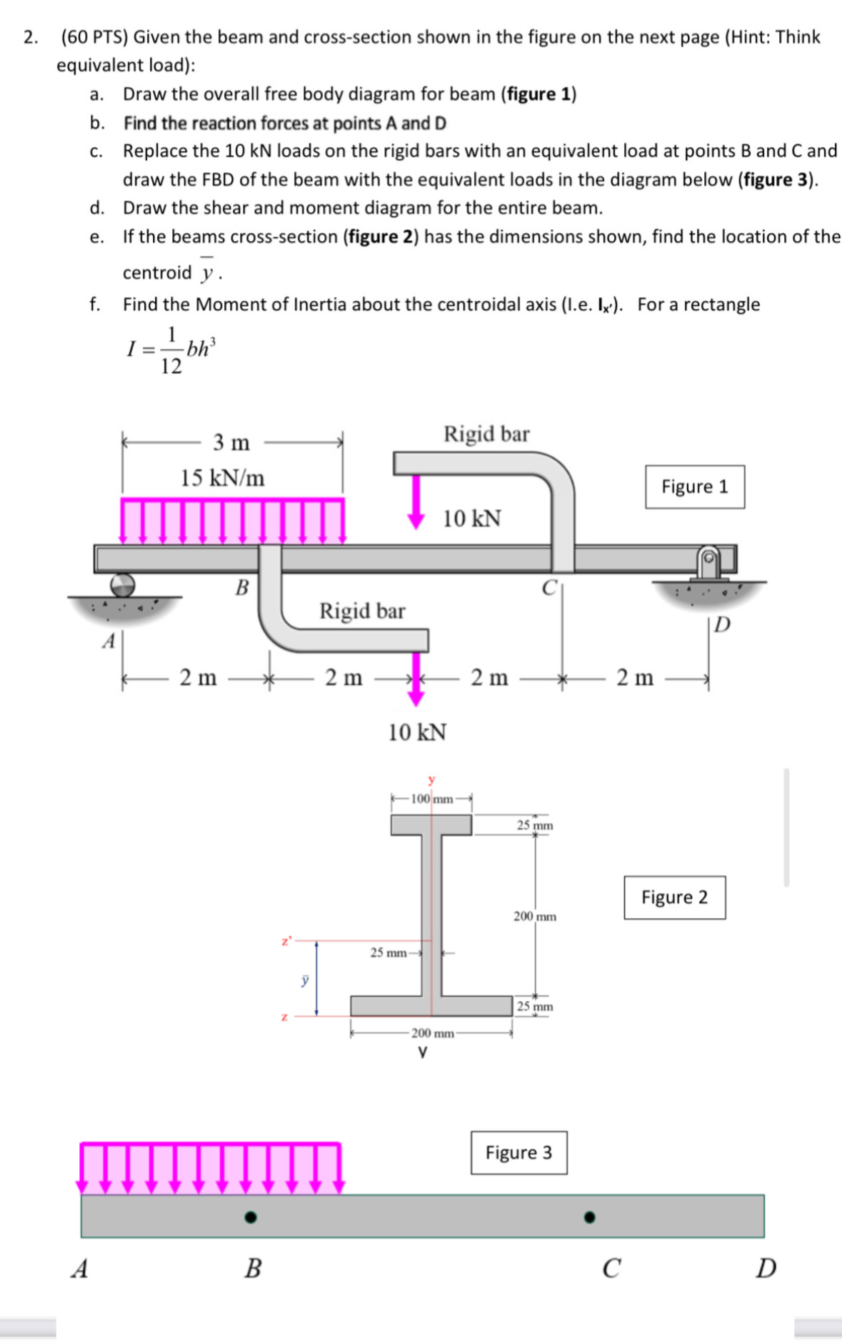 ( 6 0 PTS ) Given the beam and cross - section