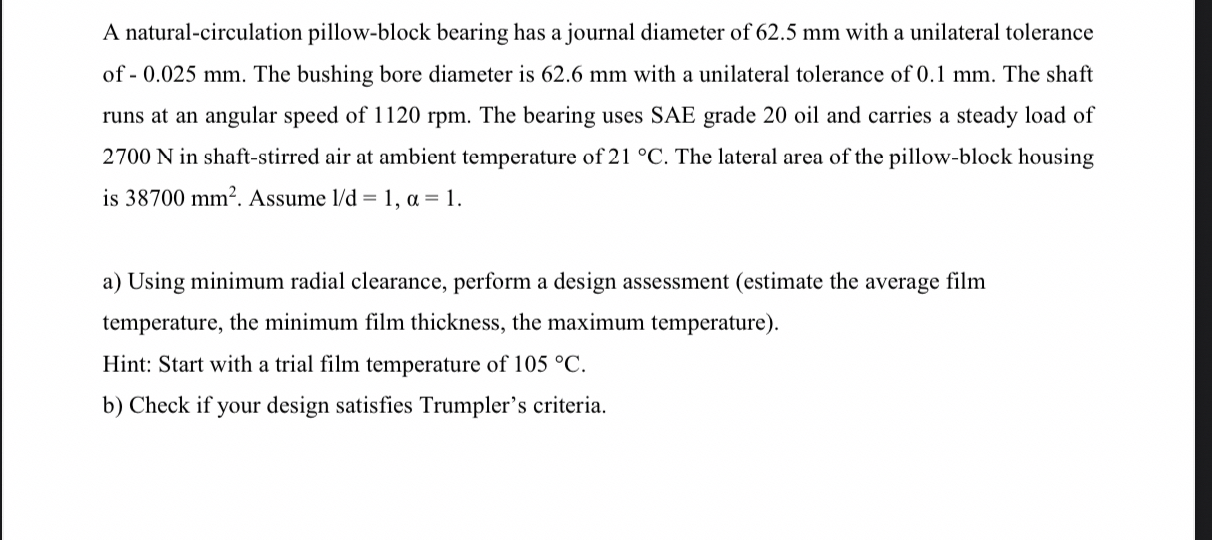 A natural - circulation pillow - block bearing