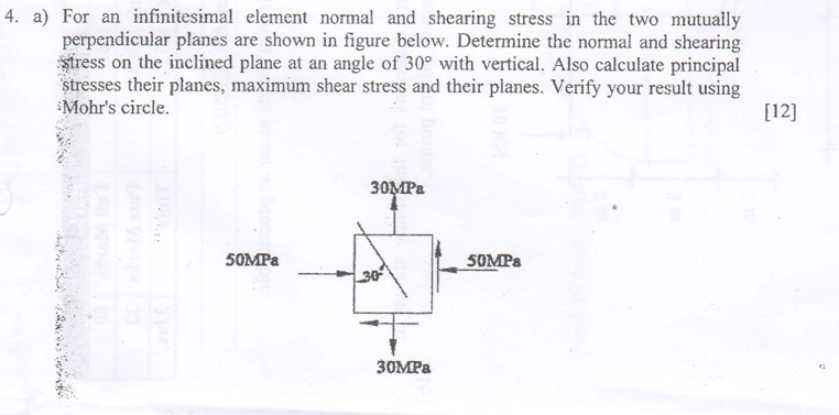 4 . a ) For an infinitesimal element normal and