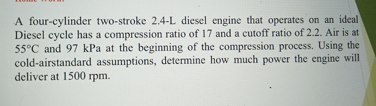 A four - cylinder two - stroke 2 . 4 - L diesel