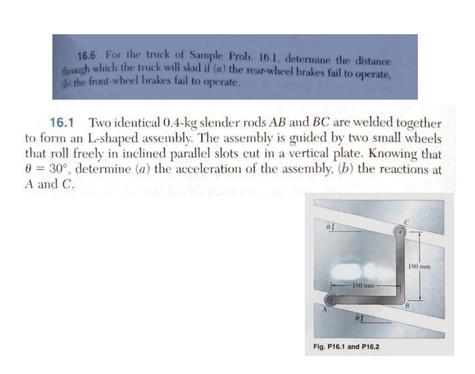 1 6 . 6 For the truck of Sample Prob. 1 6 . 1 ,