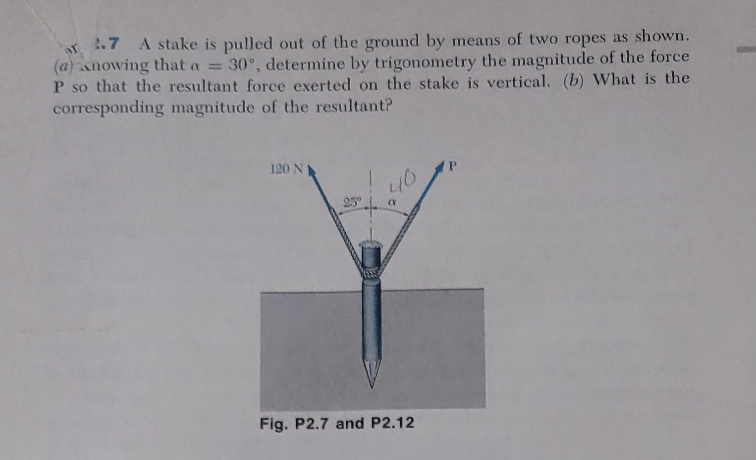 A stake is pulled out of the ground by means of