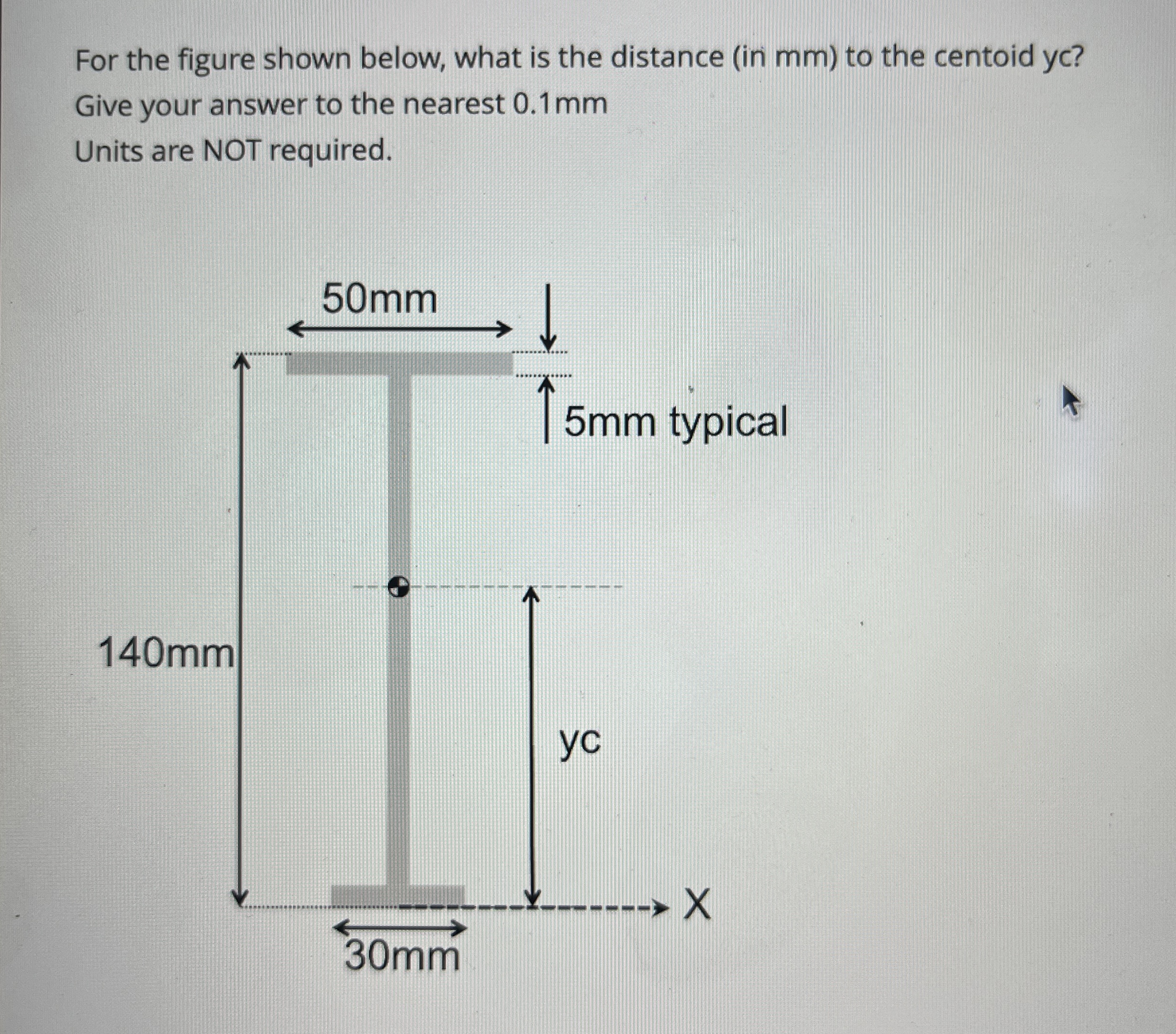 For the figure shown below, what is the distance