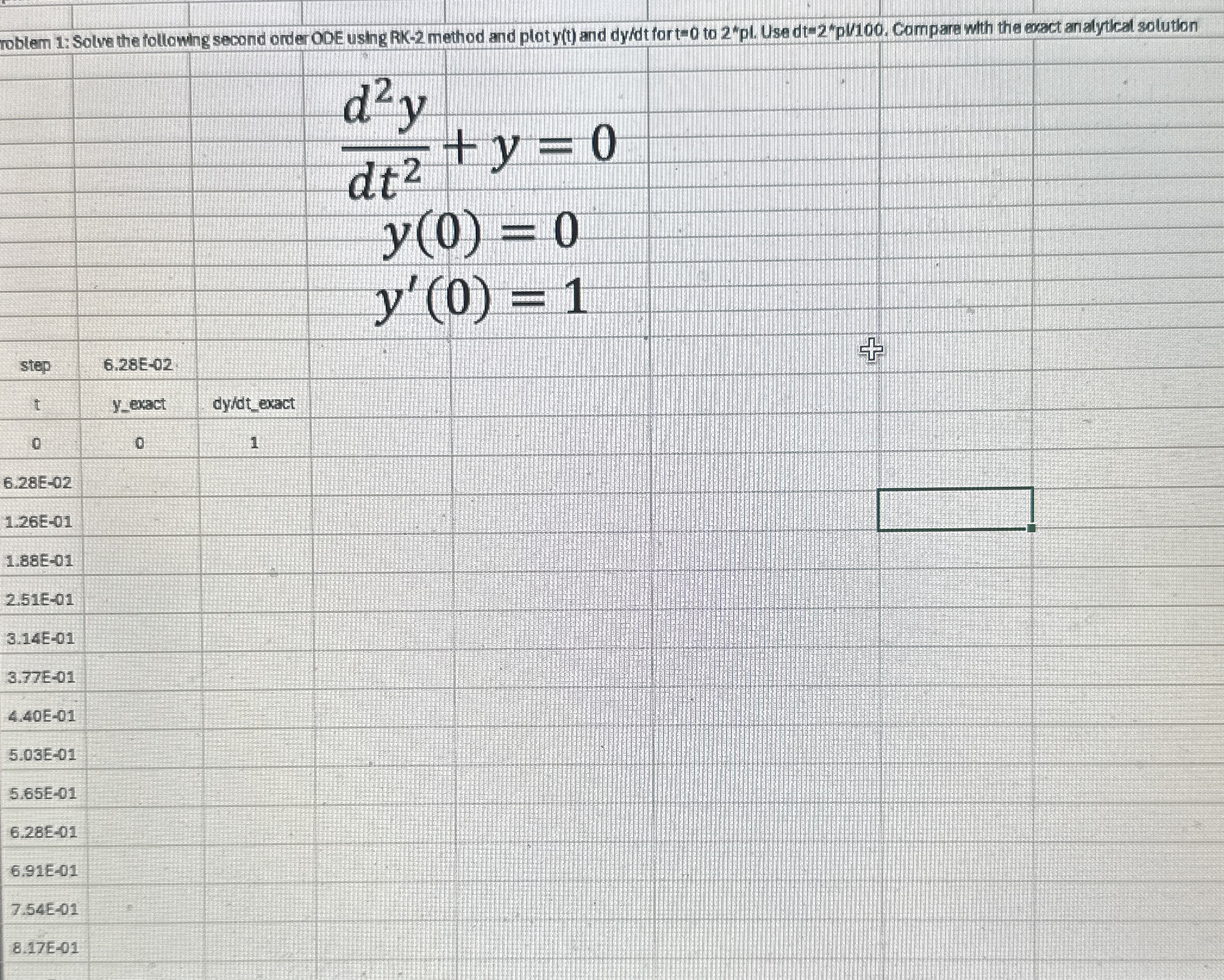 Can you help me solve this problem in excel and