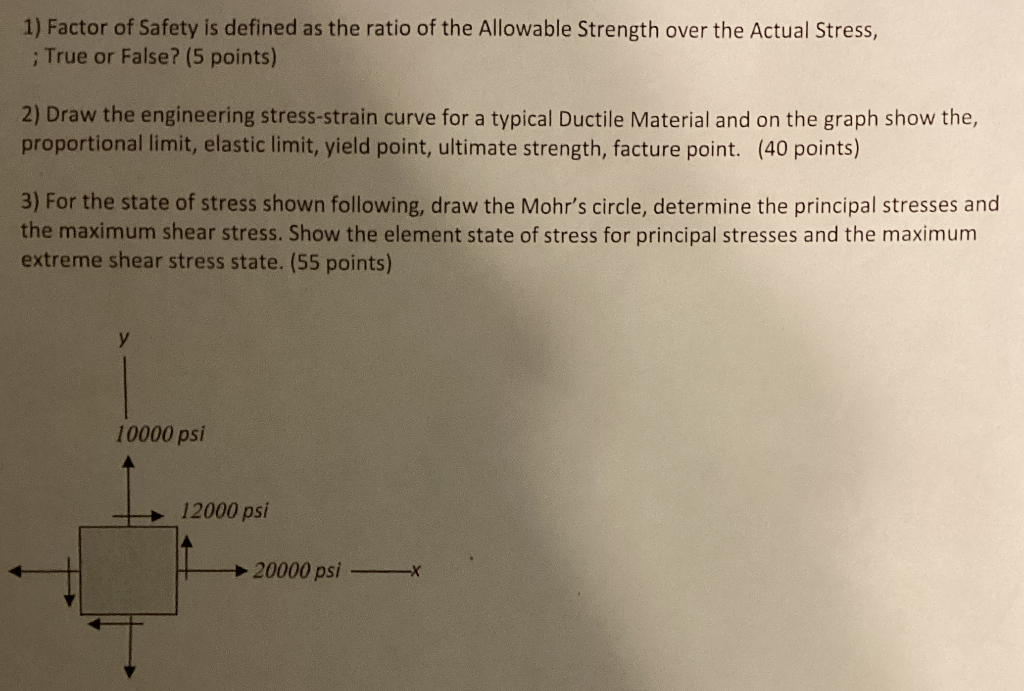 Factor of Safety is defined as the ratio of the