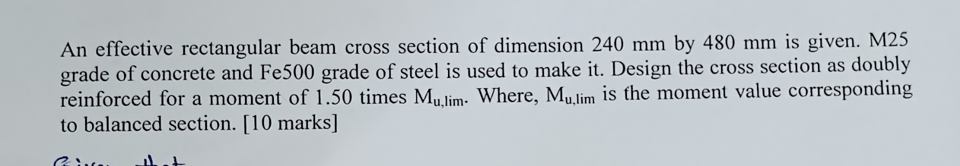 An effective rectangular beam cross section of
