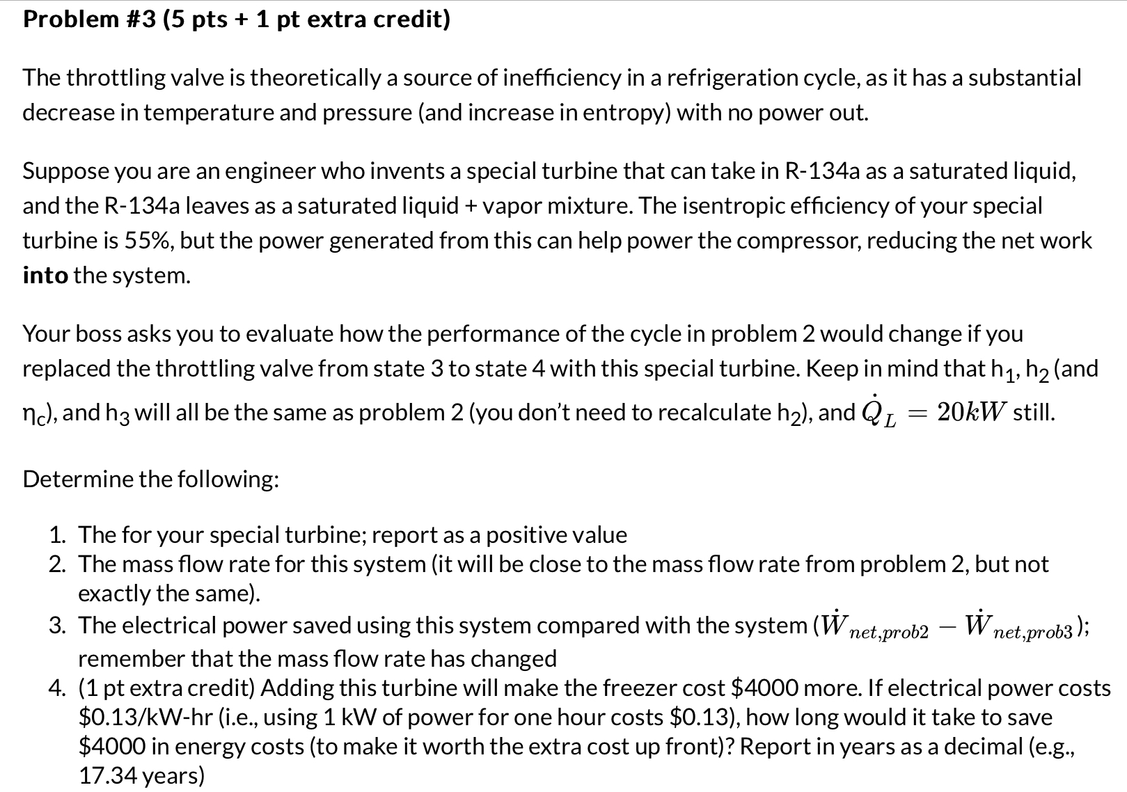 Problem # 3 ( 5 pts + 1 pt extra credit ) The