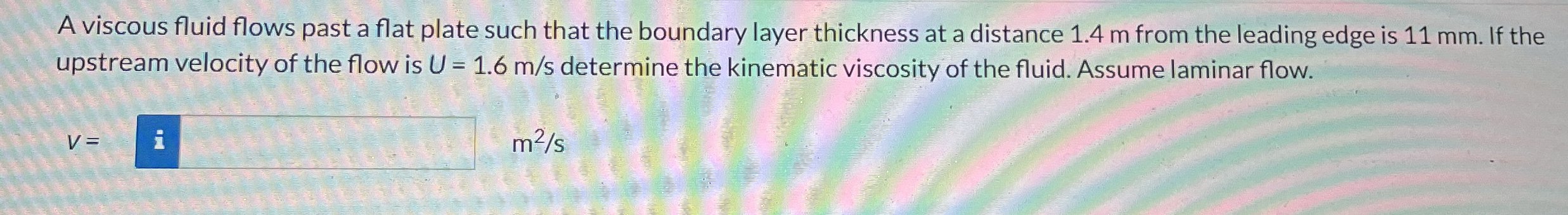 A viscous fluid flows past a flat plate such that