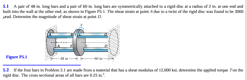 5 . 1 A pair of 4 8 - in . long bars and a pair