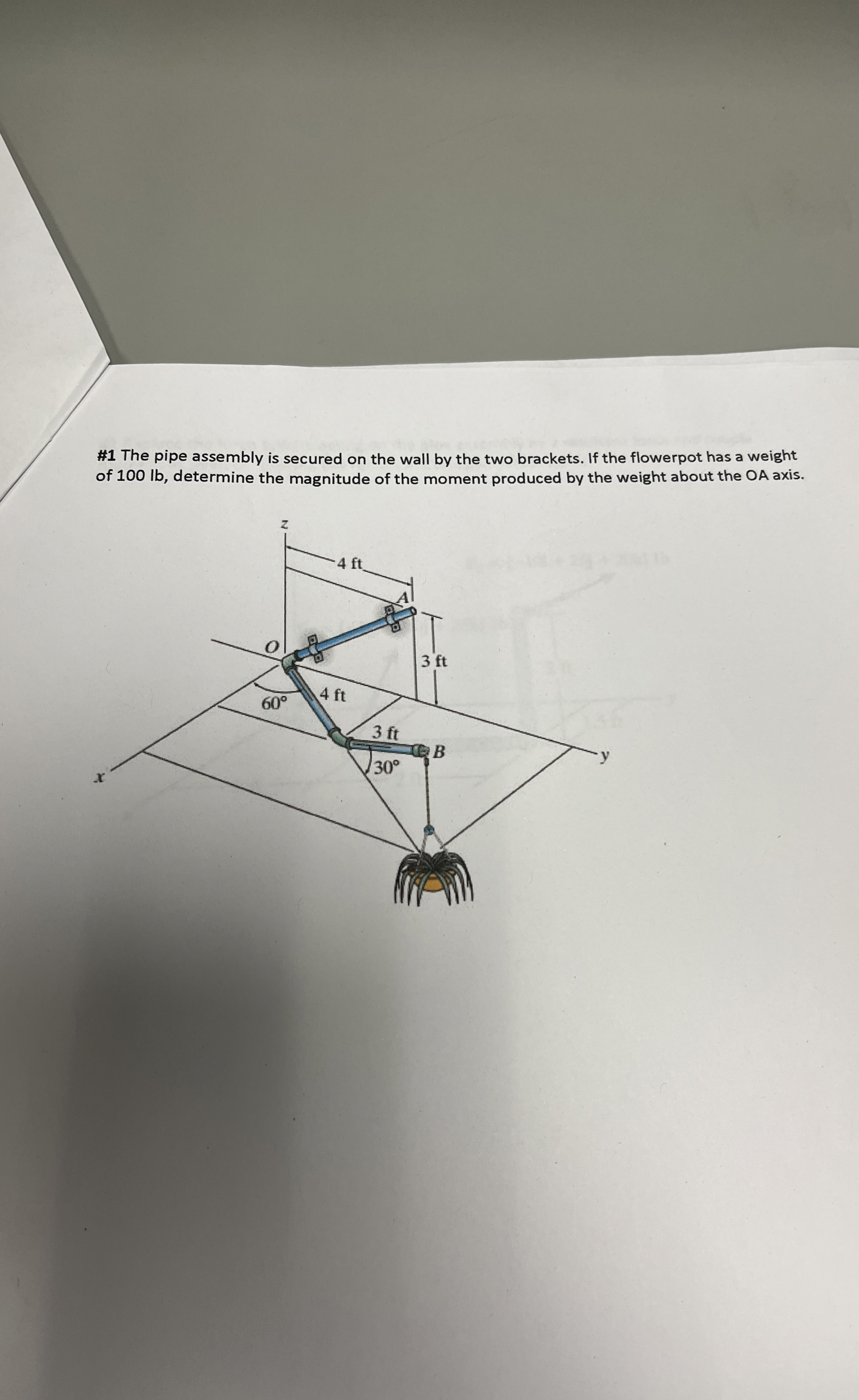 # 1 The pipe assembly is secured on the wall by