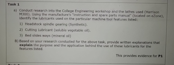 Task 1 a ) Conduct research into the College