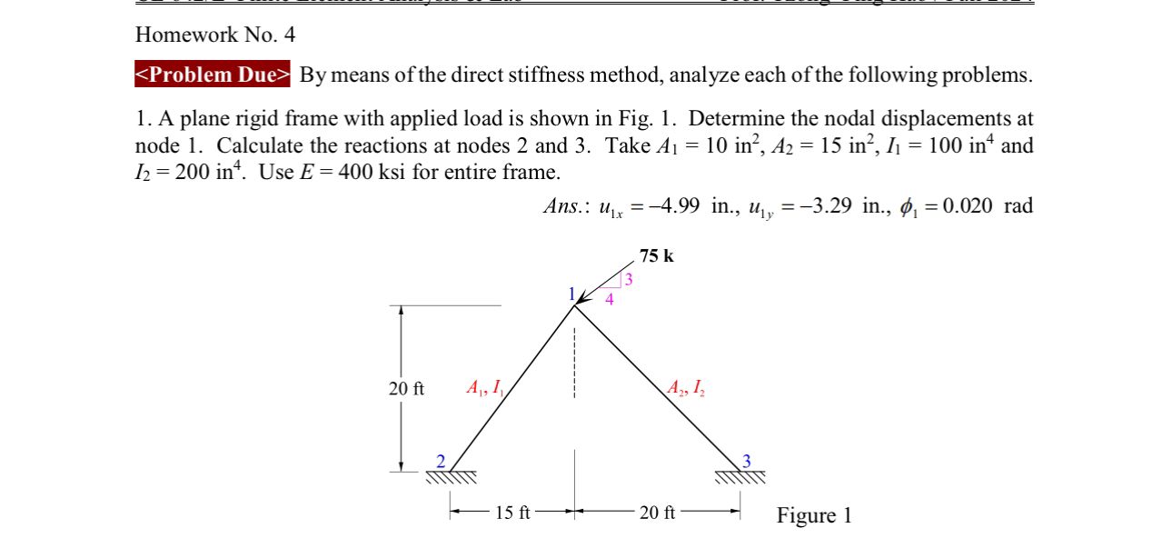 Homework No . 4 A 1 = 1 0 i n 2 , A 2 = 1 5 i n 2