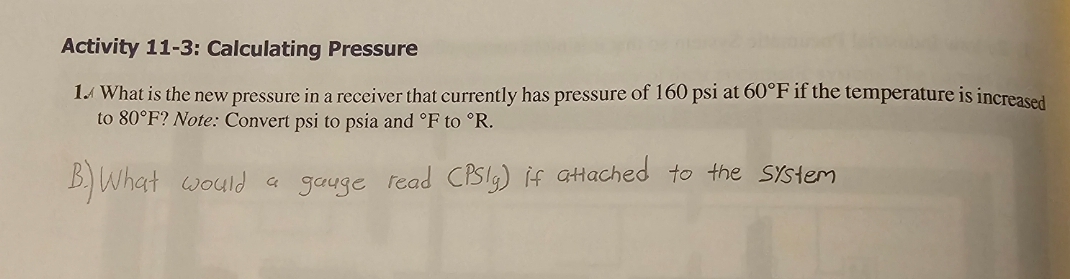Activity 1 1 - 3 : Calculating Pressure What is