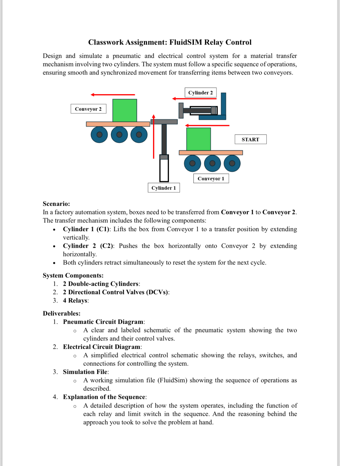 Classwork Assignment: FluidSIM Relay Control