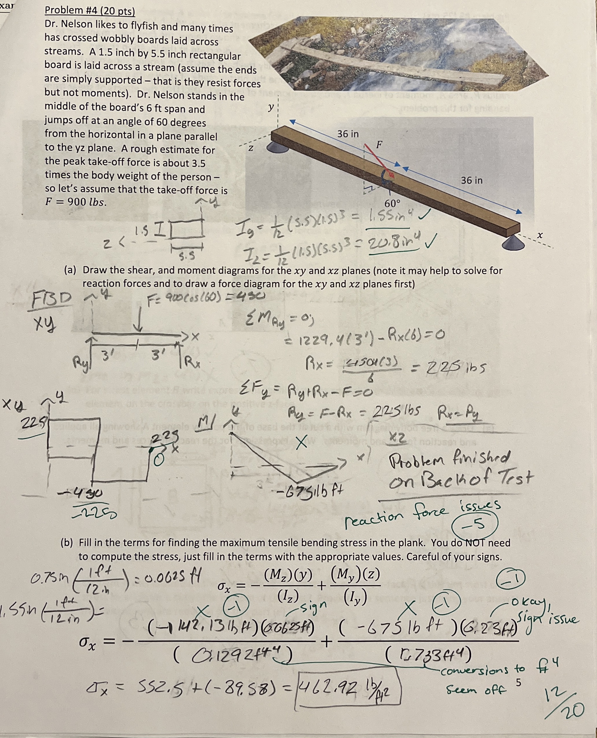 Problem # 4 ( 2 0 pts ) Dr . Nelson likes to