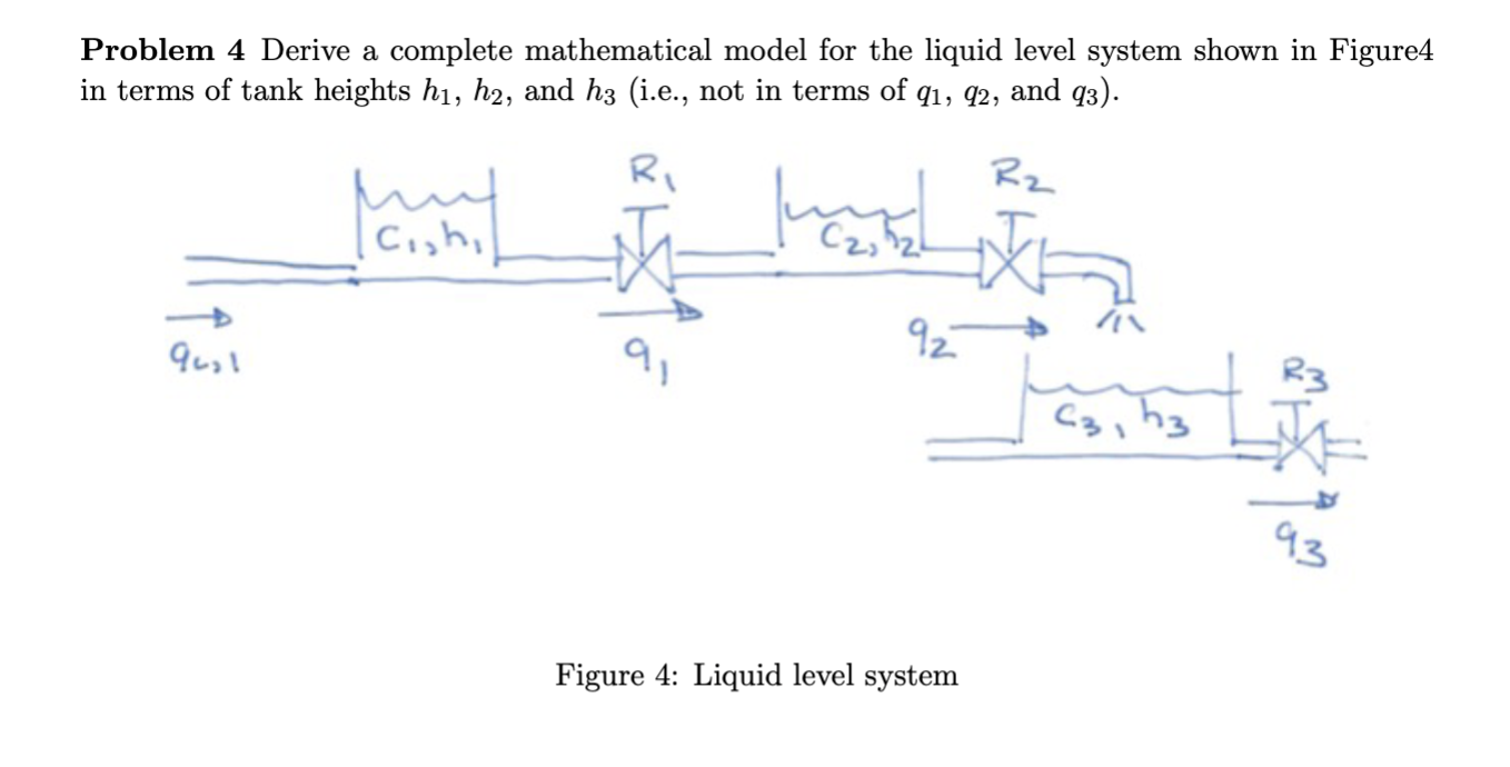 Problem 4 Derive a complete mathematical model