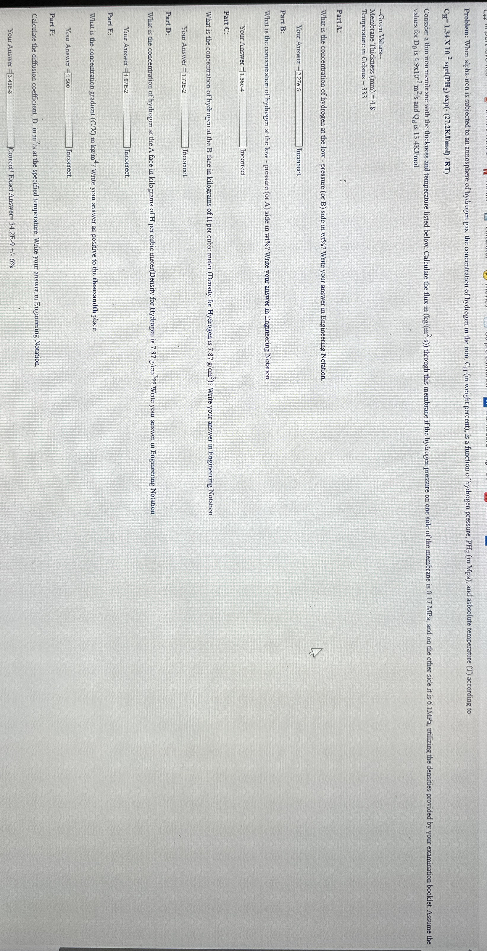 C H = 1 . 3 4 1 0 - 2 P H 2 2 exp ( - 2 7 . 2 K J