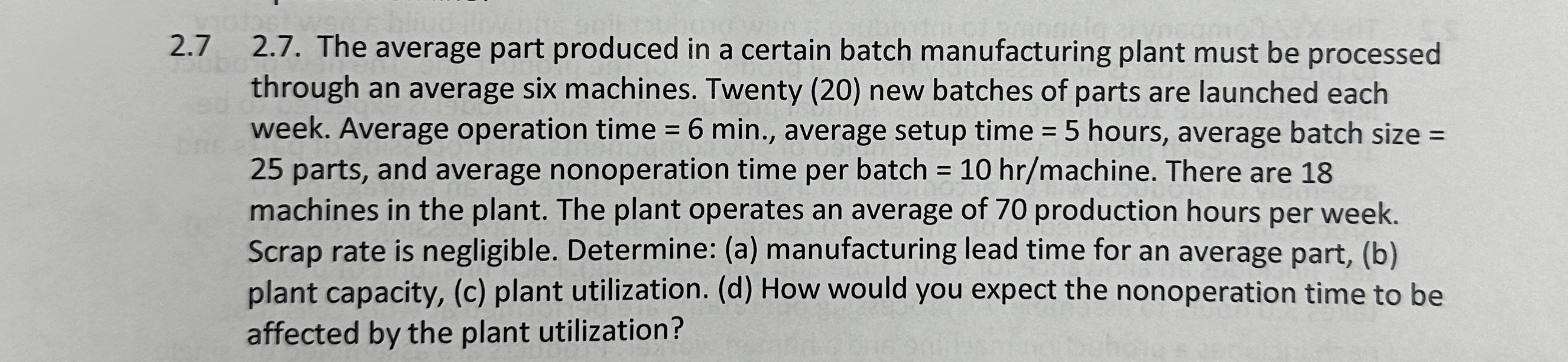 2 . 7 2 . 7 . The average part produced in a