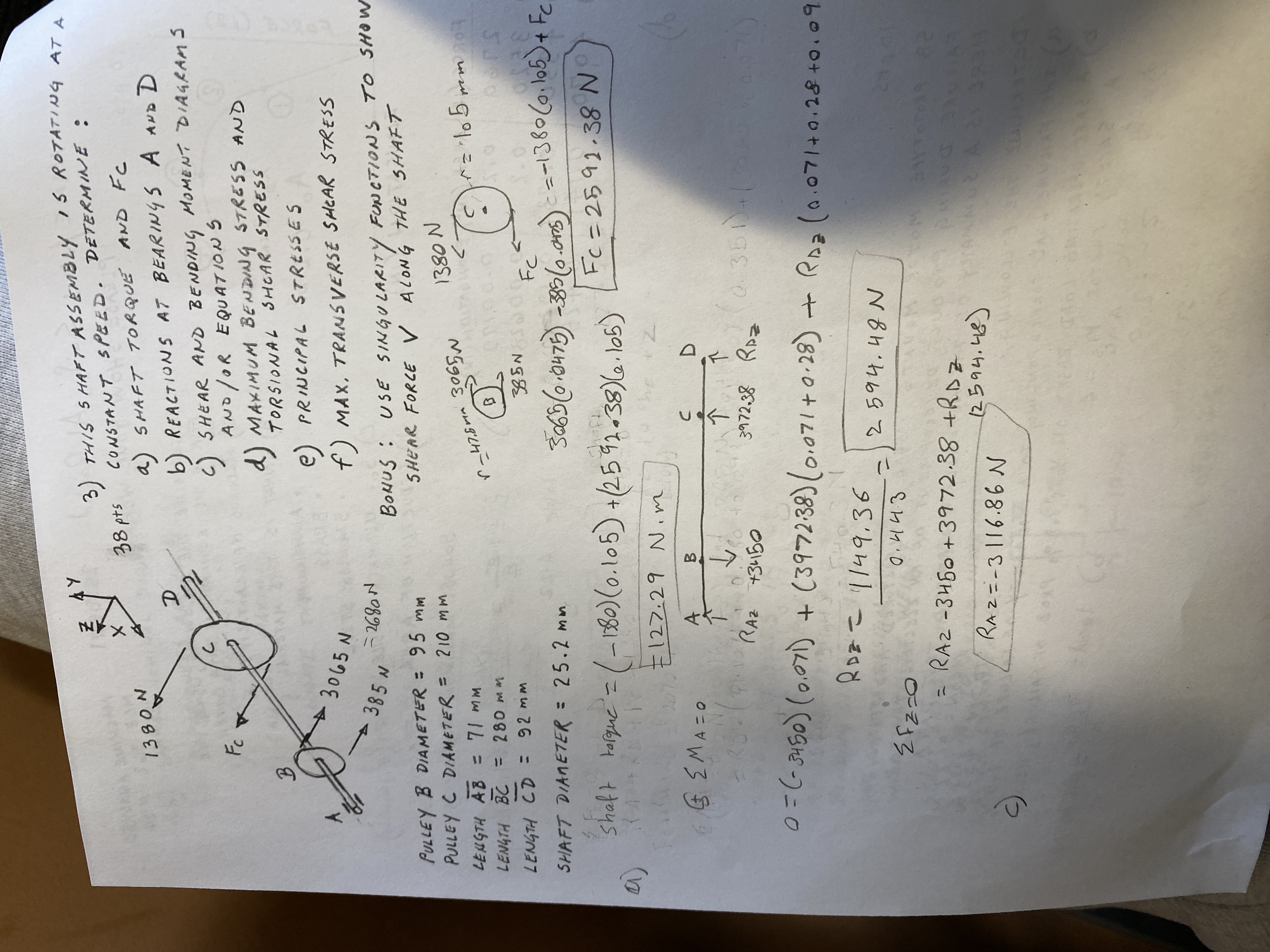 THIS S HAFT ASSEMBLY IS ROTATING AT A 1 8 pts