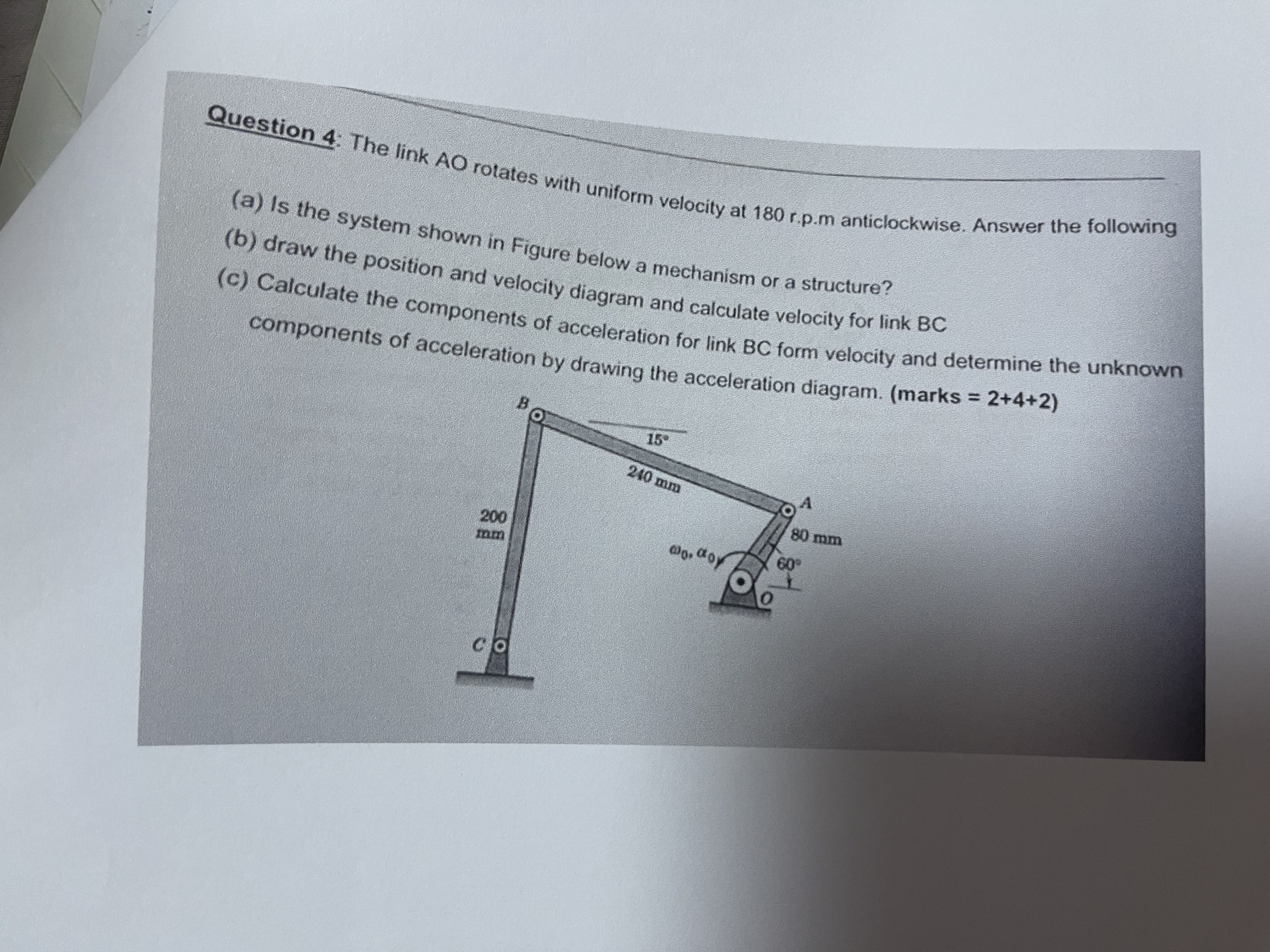 ( a ) Is the system shown in Figure below a