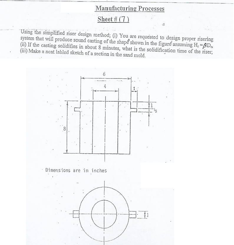 Manufacturing Processes Sheet \ # ( 7 ) Using the